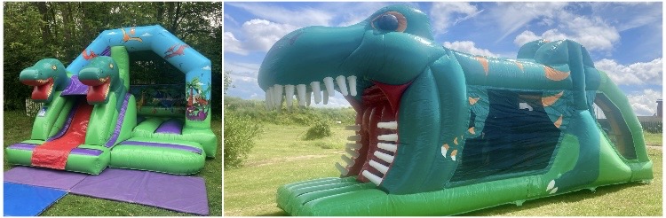 Dinosaur themed bouncy castle for Children’s parties in Sidcup 